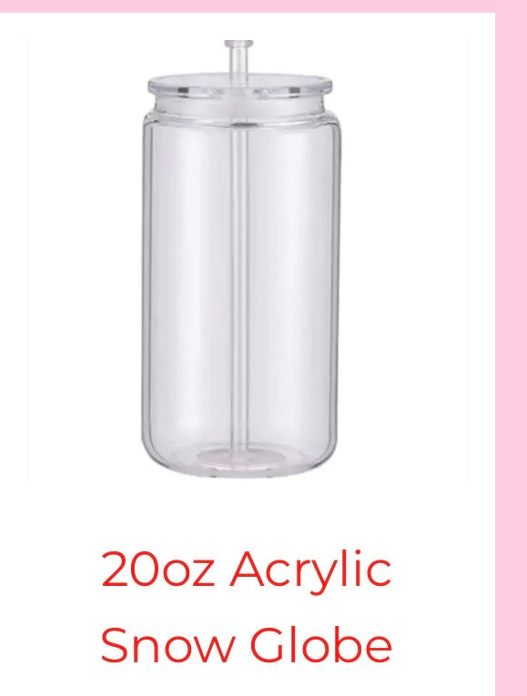 20oz Acrylic snow globe